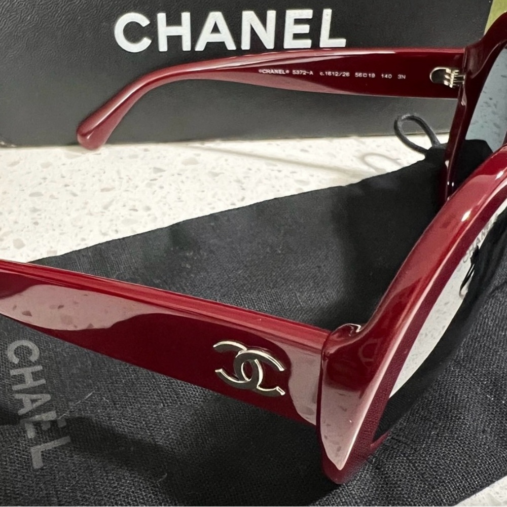 Chanel Red Sunglasses - Picture 2 of 2